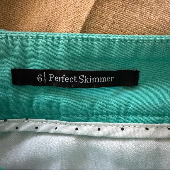 Talbots perfect skimmer slim legs cropped pants size 6 teal blue - Picture 7 of 10